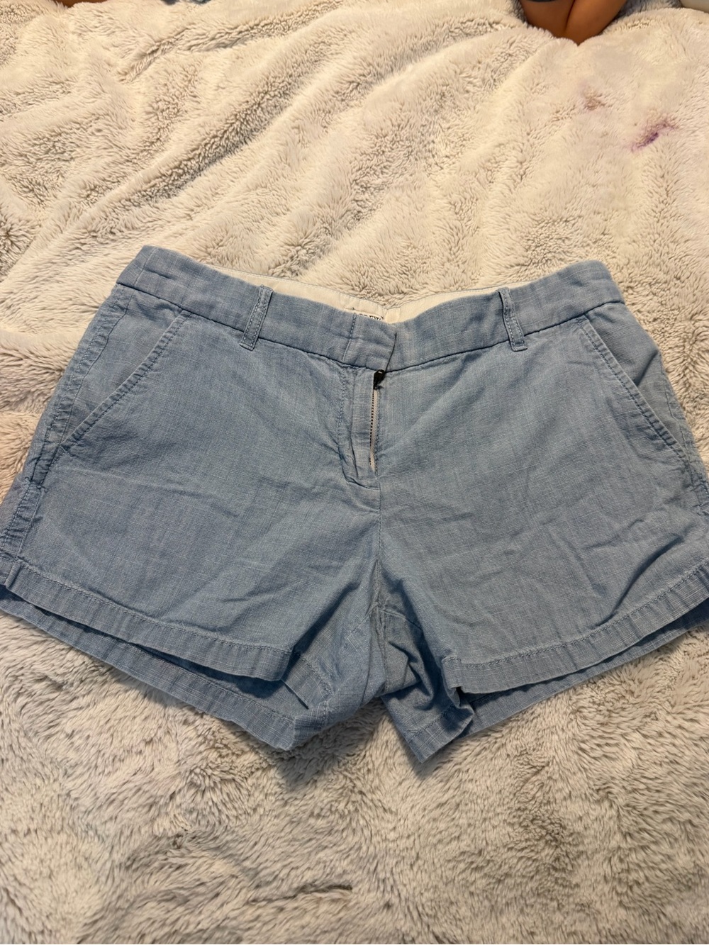 J. Crew 3.5” Light Blue Linen-Blend Women's Shorts